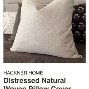 Two Heavy Duty Natural Woven Pillow Cover